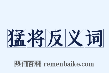 猛将反义词是什么意思的图片